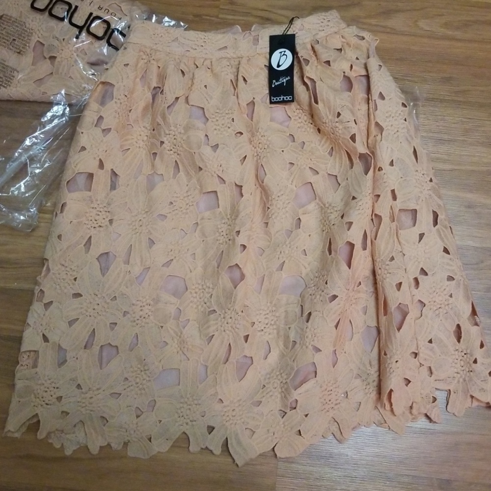 Crochet Lace Midi Skirt